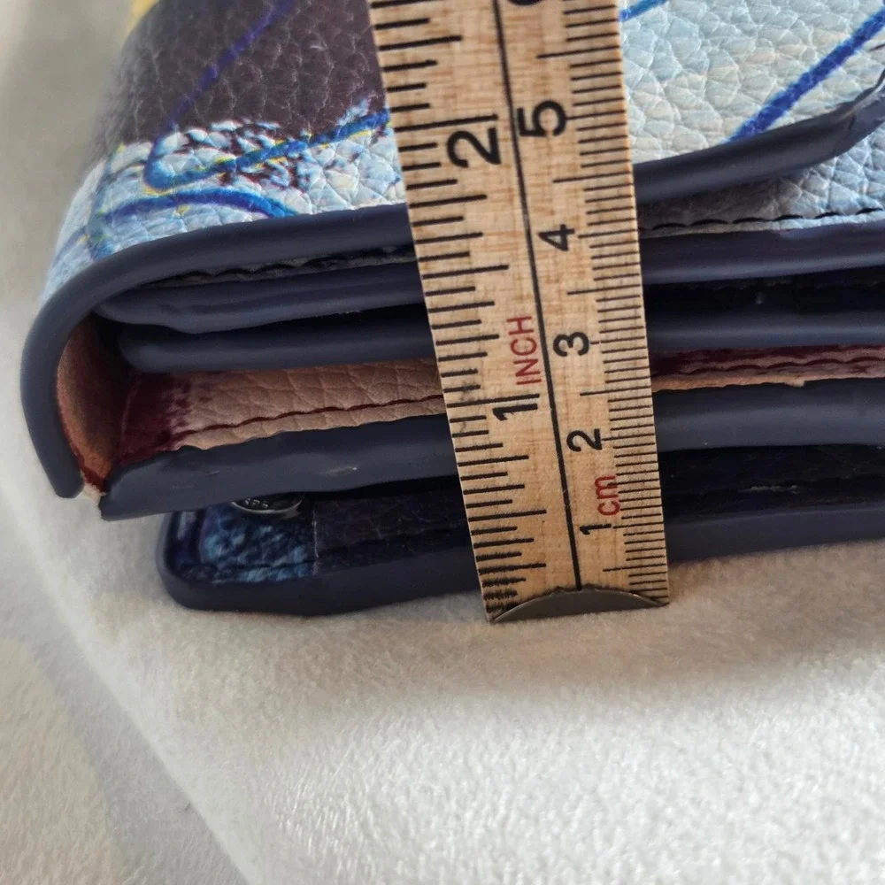 Desigual Abstract Print Multicolor Reversible Long Wallet 19WAYP34